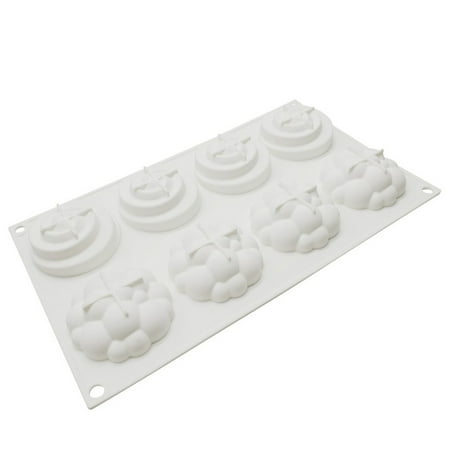 

8 Cavity Bubble Silicone Mold Fondant Mousse Cake Chocolate Decor Baking Mould