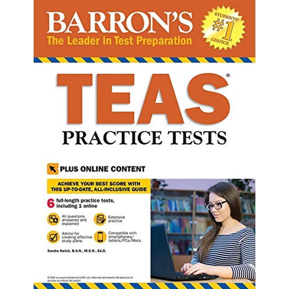 Pre-Owned TEAS Practice Tests with Online Tests (Barron's Test Prep), 9781438010281, 1438010281, Paperback,