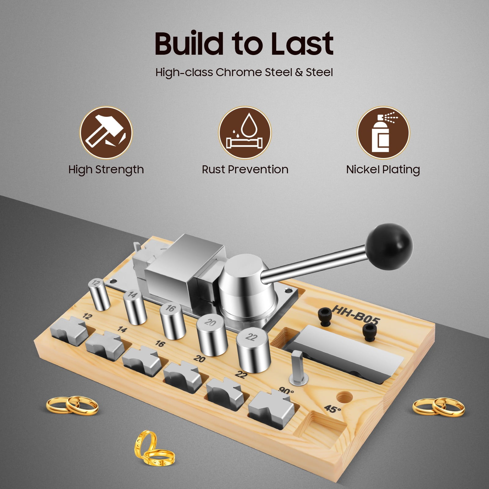 9.9*5.9*0.9 Tabletop Jewelry Making Tool Pro Ring Bending Machine Earing Bender Ring Making Kit 2.8Kg