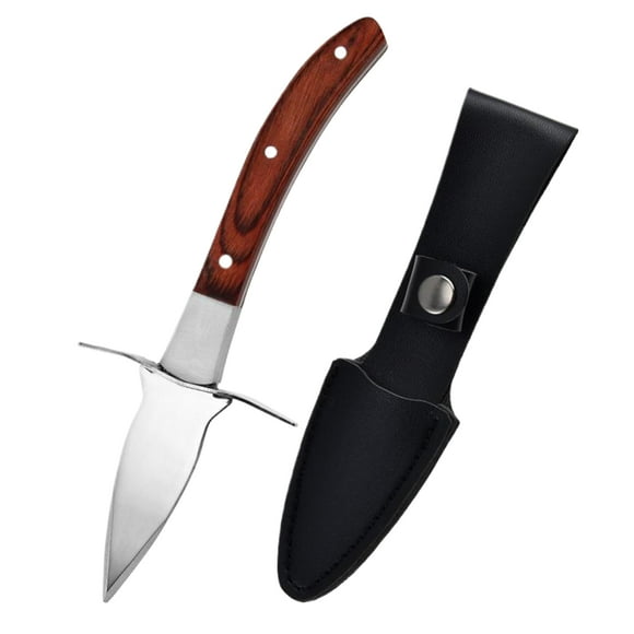 Cateissary Durable ostras Shucker mango de madera fuerte cuchillo para almejas ostras Shucker cuchillo ostras cuchillo Shucker Cocina y Comedor croma