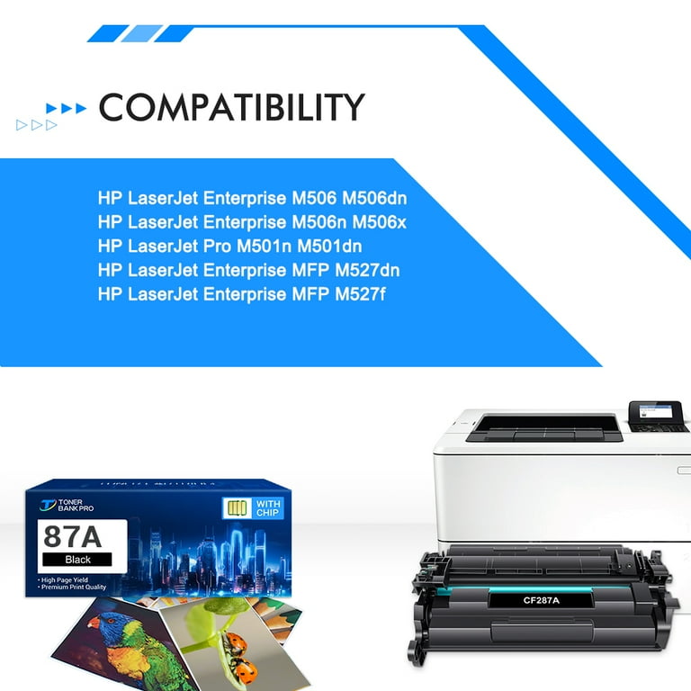 87A Black Toner Cartridge Compatible for HP 87A CF287A