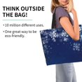 thumbnail image 6 of Zufioo Christmas Blue for Women's Single-shoulder Shopping Bag, Large-capacity Handbag Storage Bag, Commuter Bag Campus Bag Travel Bag-One Size, 6 of 9