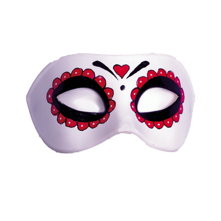 Dia De Los Muertos Womens Adult Skull Rose Mask Accessory