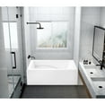 thumbnail image 2 of Aqua Eden VTAM4832L22D 48-Inch Acrylic Rectangular 3-Wall Alcove Tub, Left Hand Drain and Anti-Skid Surface in Glossy White, 2 of 9