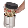 thumbnail image 4 of Thermos 12 oz. Stainless Steel Food Jar w/ Microwavable Container - Silver/Black, 4 of 6