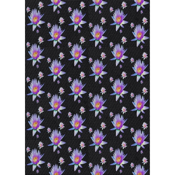 Ahgly Company Indoor Rectangle Patterned Black Novelty Area Rugs, 5' x 7'