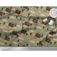 thumbnail image 3 of Soimoi Poly Georgette Fabric Hat,Car & Suitcase Travel Print Fabric by The Yard 52 Inch Wide, 3 of 3