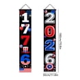 thumbnail image 3 of USA 250th Anniversary Patriotic Banners – Large Nylon American Flag Decorations with Grommets & Hanging Strap, Waterproof Outdoor/Indoor Decor for Porch, Yard, Balcony, 3 of 5