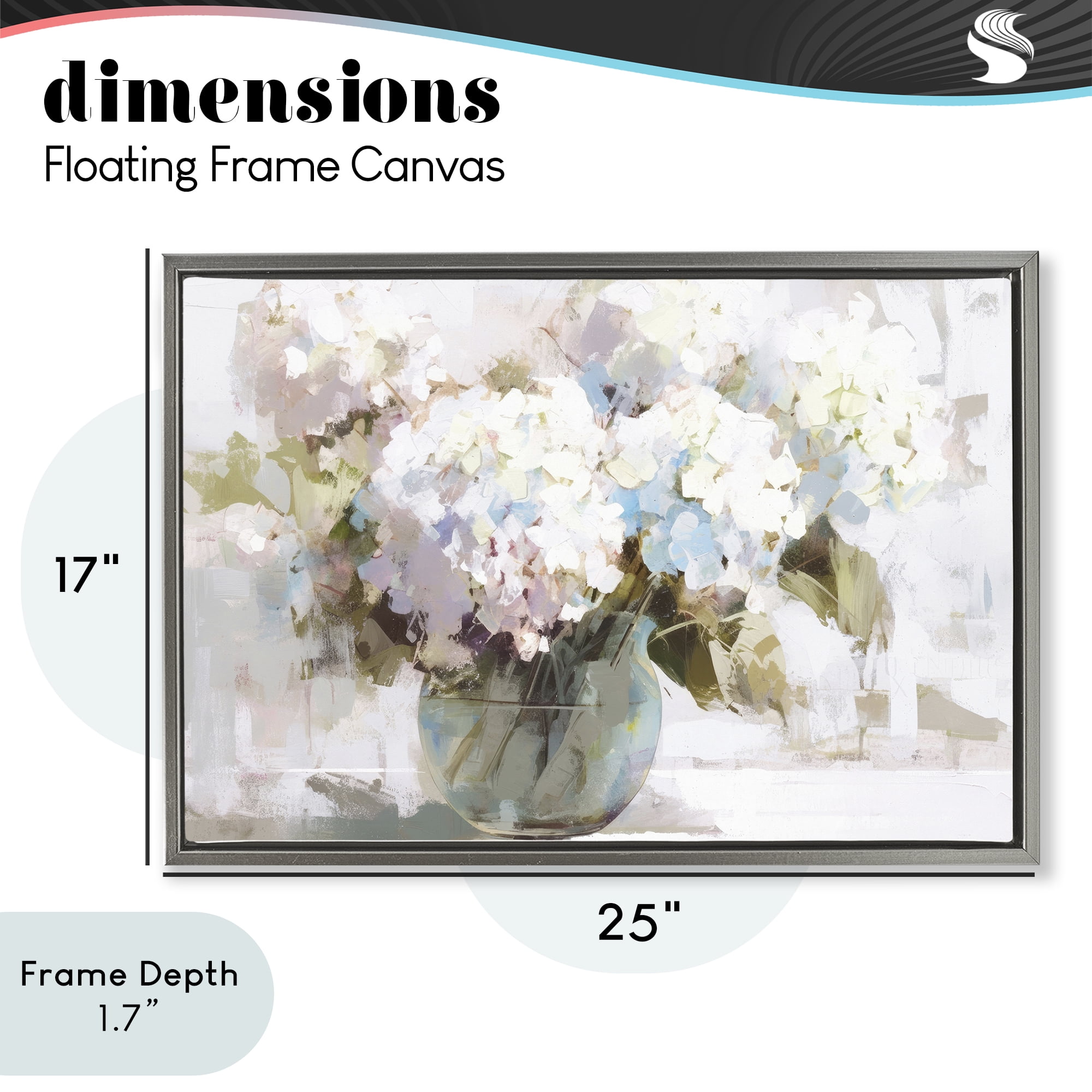 Stupell Industries Blushing Bride Garden Flowers Gray Framed Floater Canvas Wall Art, design by Tina LeCour