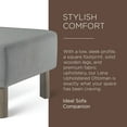 thumbnail image 7 of Maven Lane Lena Contemporary Upholstered Ottoman with Refined Grey Wood Finish, 7 of 7