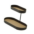 thumbnail image 5 of Dualoai Bathroom Countertop Organizer Perfume Display Stand Elegant Multifunction Stable Black and Yellow Pad, 5 of 9