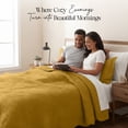 thumbnail image 5 of IR Imperial Rooms 3 Piece Quilt Set Microfiber Embossed Floral Bedspread Lightweight Bedding Queen Ochre, 5 of 9