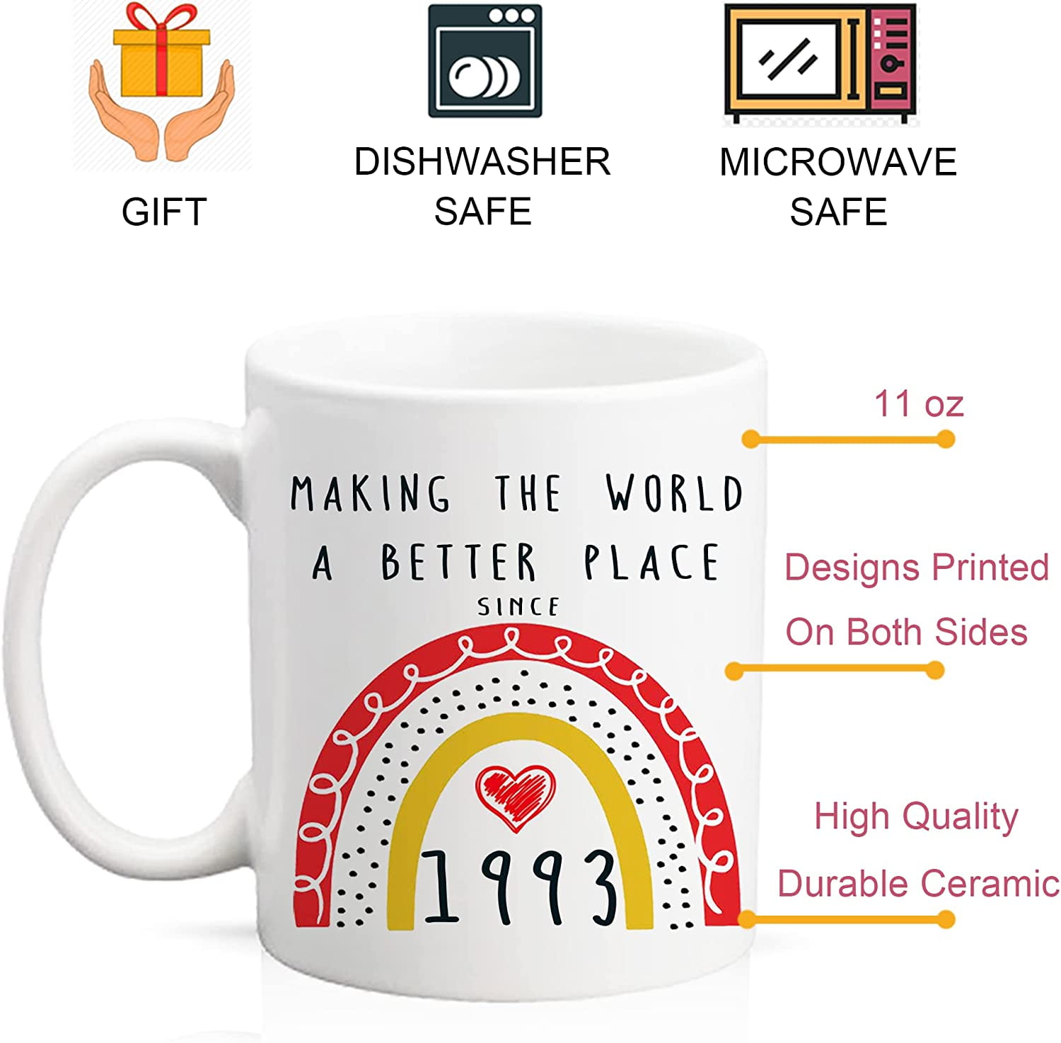 50th Birthday Latte Mug Making the World a Better Place 