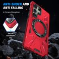 thumbnail image 4 of Military Grade For Samsung Galaxy A15 Phone Case,Decase Dual Layer Hybrid TPU + PC Shockproof Ring Kickstand Cover Support Magnetic Car Mount,for Samsung A15 - Red, 4 of 8
