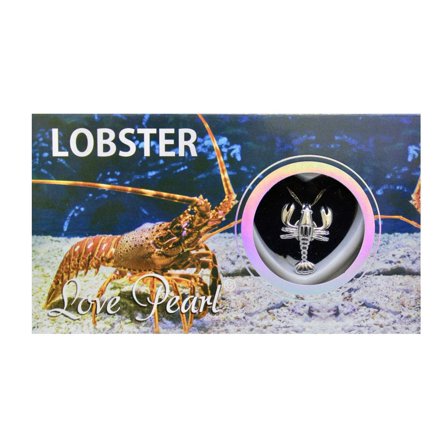 Lobster Love Wish Pearl Kit Chain Necklace Kit Pendant Cultured Pearl in Kit Set with Stainless Steel Chain 16"