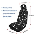 thumbnail image 4 of Honeii Crescent and Stars Print Car Seat Covers 2 Pieces, Full Set Universal Seat Covers for Cars, Waterproof Auto Seat Protectors, 4 of 7