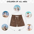 thumbnail image 6 of FORMRS Boys Swim Trunks Quick Dry Mesh Lining Beach Boardshorts, Sizes XS-XL, Brown Tribal Pattern, 6 of 7