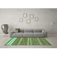 thumbnail image 3 of Ahgly Company Indoor Rectangle Abstract Turquoise Blue Modern Area Rugs, 3' x 5', 3 of 4