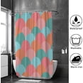 thumbnail image 4 of Coolnut Bath Shower Curtain Liners Scale Seamless Colorful Pattern 66x72in Polyester Waterproof with 12 Curtain Hooks, 4 of 6