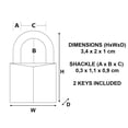 thumbnail image 5 of Candado Master Lock 120D de latón con llaves diferentes, 5 of 5
