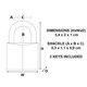 thumbnail image 5 of Candado Master Lock 120D de latón con llaves diferentes, 5 of 5