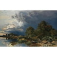 thumbnail image 2 of Sidney Richard Percy 18x13 Gold Ornate Wood Frame and Double Matted Museum Art Print Titled - Spring, an Approaching Shower (1858), 2 of 4
