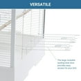 thumbnail image 3 of M optimized Bird Cage 28"x18.7"x23" Tall Iron Bird Cage with Rolling Stand, Lockable Casters, External Feeders & Removable Tray, 3 of 8