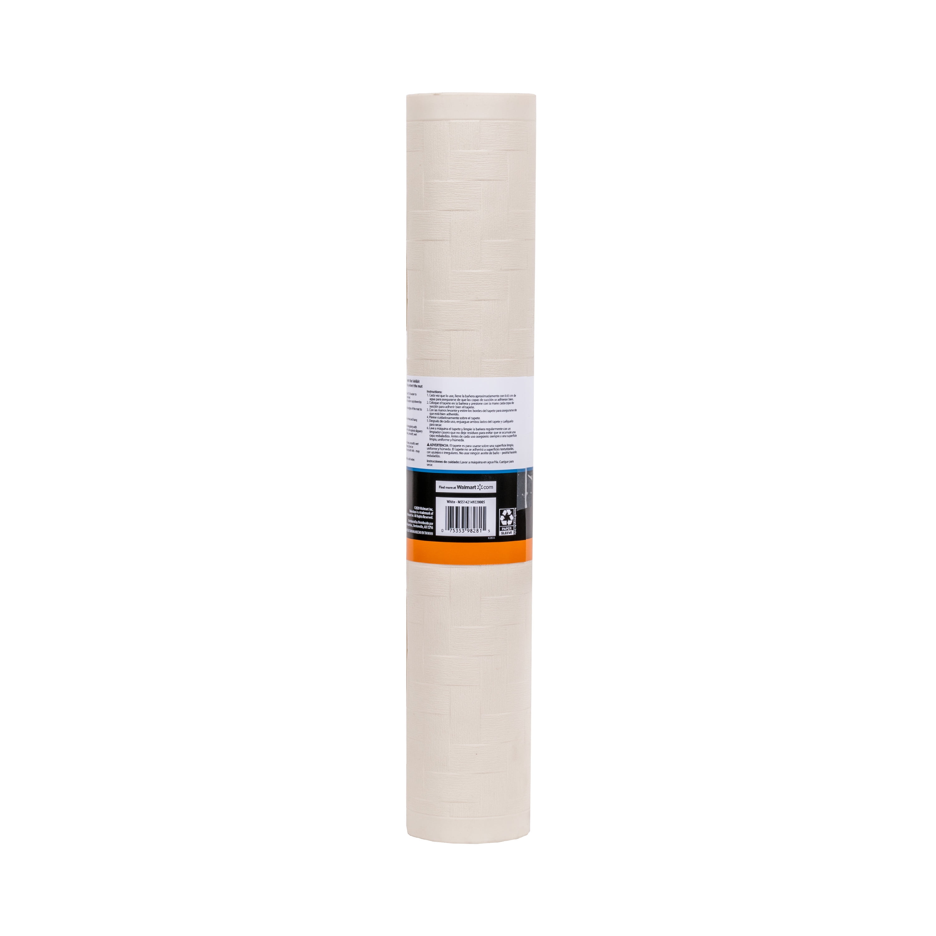 Simply Essential™ 36 x 18 Microban® Shower Mat - White, 1 ct