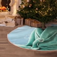 thumbnail image 6 of Daiia Dog Wrapped in Towel Drawing Merry Christmas Tree Skirt , Xmas Large Lace-up Tree Skirt, Santa Snowflakes Rustic Home Decorations New Year Party Farmhouse Decor-36", 6 of 7