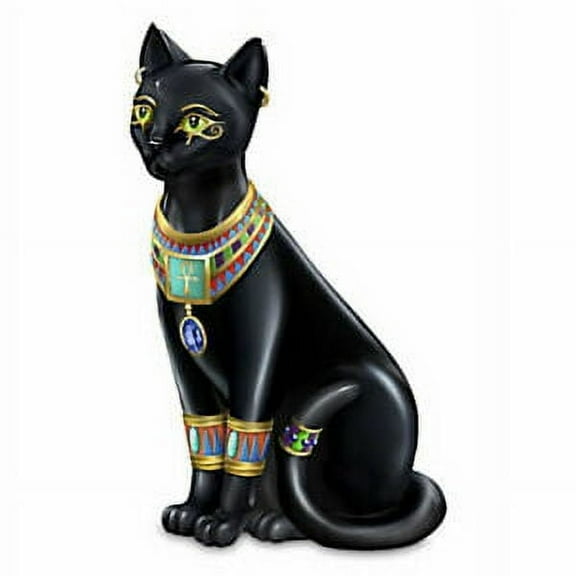 The Hamilton Collection Pharaoh of the Night Cat Figurine by Blake Jensen 4.3-inches