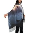 thumbnail image 4 of Honeii Fox Couple Print Scarf Oversized Scarf Tassel Fall Winter Thick Scarf Warm Shawl Women,Women's Scarves & Wraps, 4 of 8