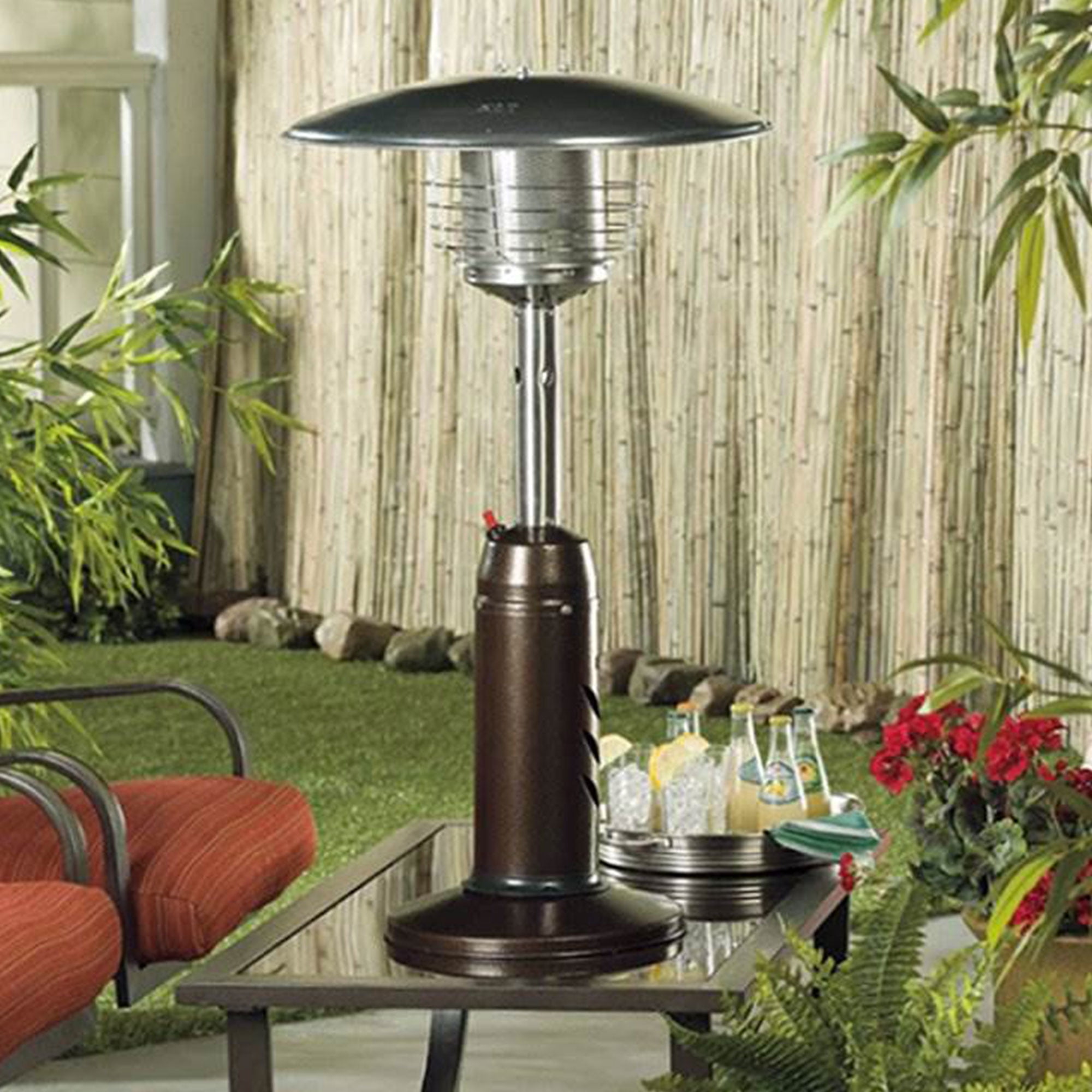 Foyer Exterieur Propane Garden Treasures 11000-BTU Mocha Steel