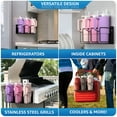 thumbnail image 3 of Sorbus Magnetic Cup Holder Organizer– 3-Cup Water Bottle & Tumbler Rack for Fridge, Wall, or Oven – Adjustable Mount with Adhesive or Screws – Black, 3 of 10