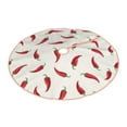 thumbnail image 2 of Bingfone Christmas Tree Skirt Mat Christmas Decoration Interior 36"-Chili, 2 of 8