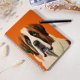 thumbnail image 4 of Spiral Notebook,College Ruled Journal,8.26" x 5.71" 50 Sheets/100 Pages,2 Pack - Saint Bernard With Orange Background, 4 of 7