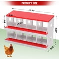 thumbnail image 3 of Gallineros para Aves Cajas Nido Metálicas - Caja Nido 8 Compartimentos Grandes Metal Galvanizado - Resistente a la Oxidación - Color Rojo - Fácil Limpieza - Montaje en Pared, 3 of 7