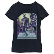 Girl's Star Wars: The Mandalorian The New Plan Graphic Tee Navy Blue Small