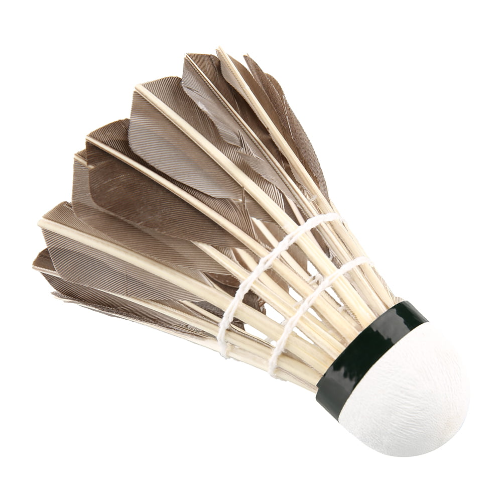 12 pcs Professional Real Feather Premium Shuttlecock Badminton Ball Brown Pack 