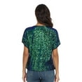 thumbnail image 4 of PrettyGuide Women's Sparkly Sequin Tops Short Sleeve Glitter Loose Party Shirt Blouse Boat Neck Dressy Top, 4 of 6