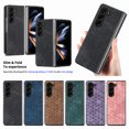 thumbnail image 5 of Allytechgroup Stylish Phone Case for Samsung Galaxy Z Fold 5, Retro PU Leather Slim Fit Bumper Shockproof Anti-Scratch Lightweight Back Cover Case for Galaxy Z Fold5, Black, 5 of 8