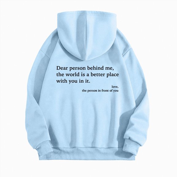 Godom Womens Hoodies Letter Print Oversized Sweatshirts Fall Fashion 2025 Long Sleeve Solid Color Hoode Sweatshirt with Pockets