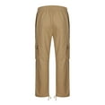 thumbnail image 4 of Men LYXSSBYX Mens Cargo Pants Big and Tall Men Solid Patchwork Casual Multiple Pockets Outdoor Straight Type Fitness Pants Cargo Pants Trousers, 4 of 5