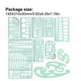 thumbnail image 4 of ziyahi 1 Set Circle Stencil Plastic High-quality Convenient Use Eye-catching Templates for Drafting Exquisite Appearance Long Lifespan Type 9, 4 of 6