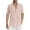 Pink, variant on VSSSJ Men's Striped Shirts Stylish Casual Short Sleeve Button-Up Summer Shirts Lapel Collar Cozy Relaxed Fit Vacation Beach Shirt Brown L