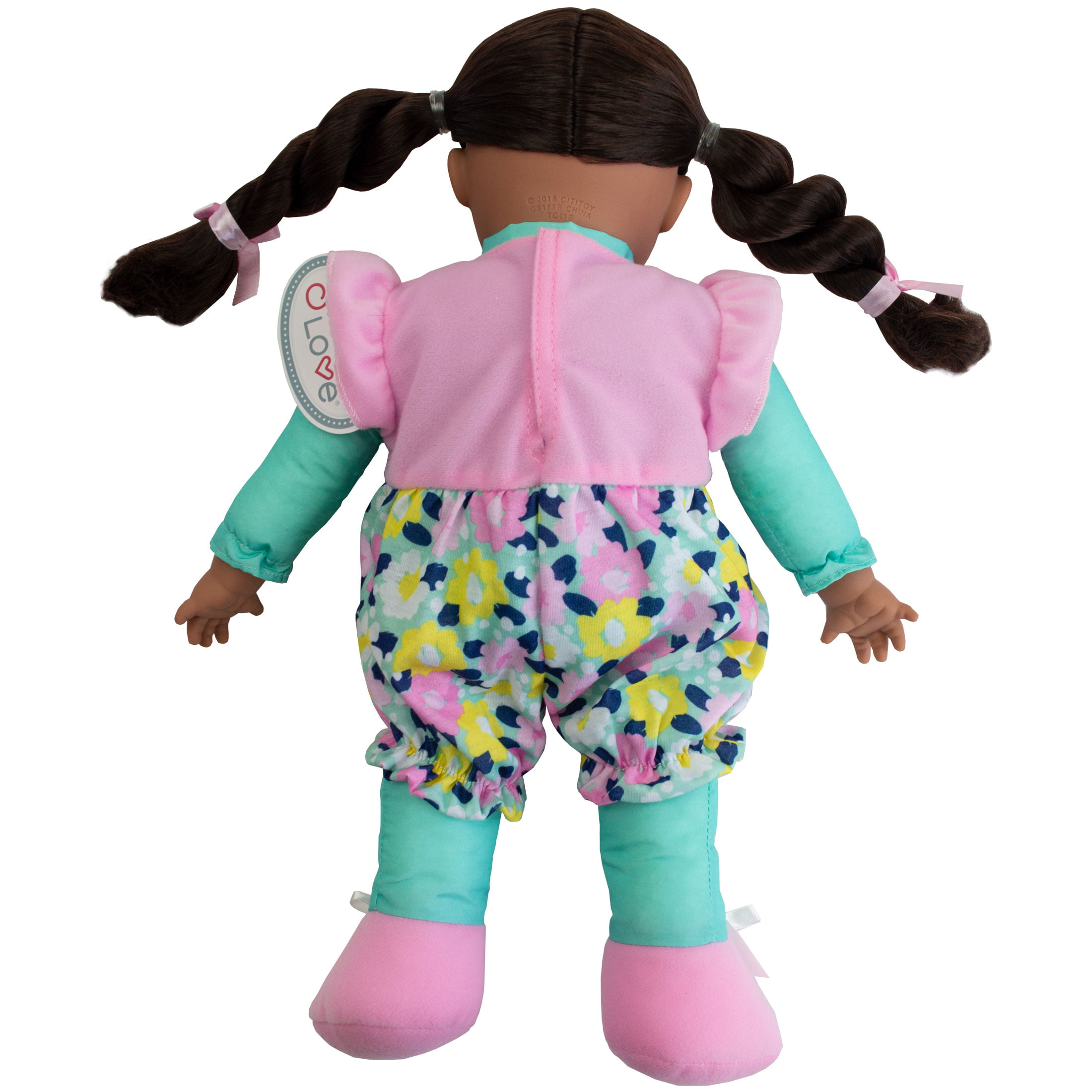 My Sweet Love 16-inch Soft-Body Toddler Doll, Dark Skin Tone, Pink Outfit 