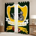 thumbnail image 2 of Erosebridal Green Bay Soccer City Curtains Pack of 2 (38x54), American Football Curtains for Living Room, Vintage Rugby 30%-50% Black Out Curtains, Bedroom Curtains Room Decorative, 2 of 6
