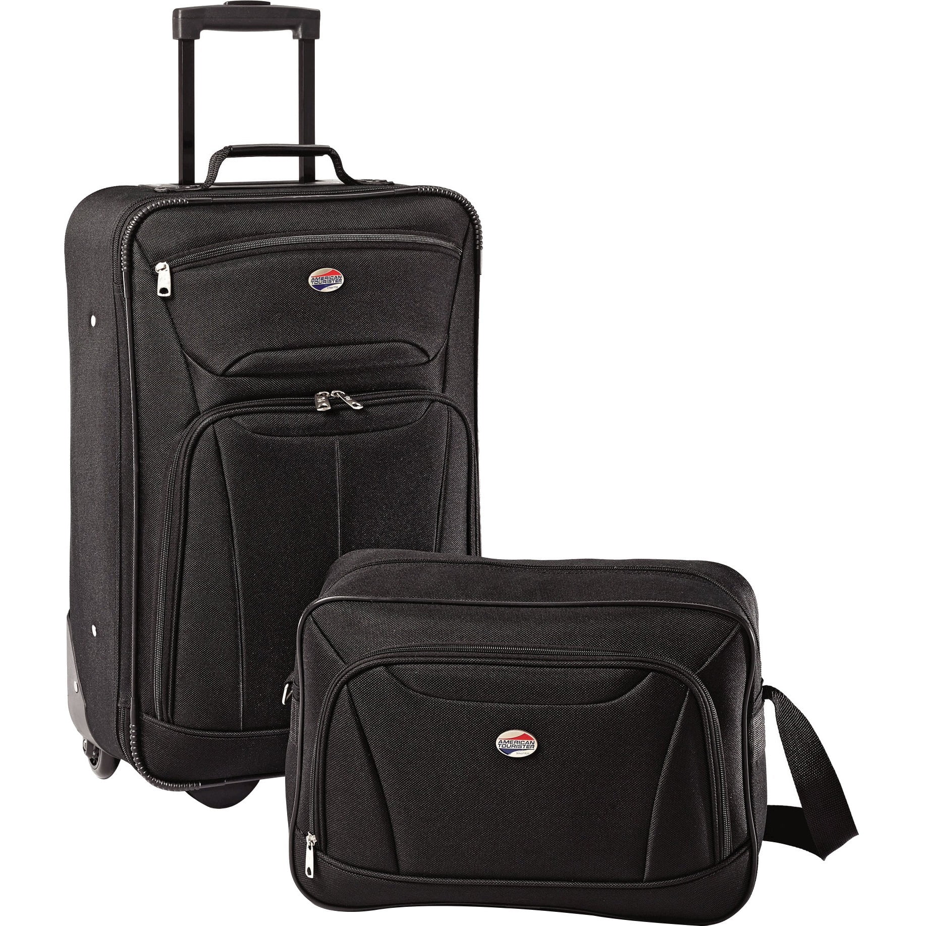 American Tourister Fieldbrook II 2 Piece Softside Luggage Set 21 Upright Rolling Carry-on and Boarding Bag