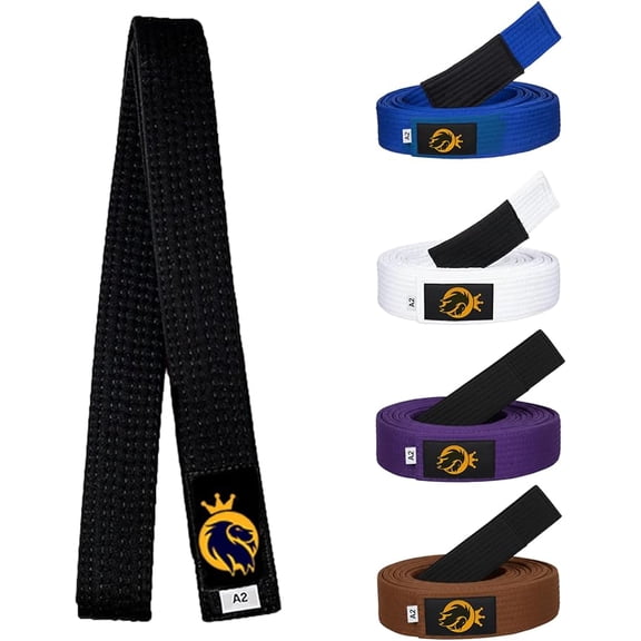 BJJ Belt for Men & Women - IBJJF Approved Brazilian Jiu Jitsu Belt with Ranking Stripes, Durable JiuJitsu Belt