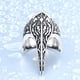 thumbnail image 4 of Anillo de armadura tallado de acero inoxidable con joyería vintage personalizada, anillo de moda para hombres, 4 of 5
