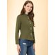 thumbnail image 4 of Chaqueta Informal Con Cuello Levantado, Liviana, De Manga Larga, Con Broches Al Frente Para Mujer Verde M, 4 of 6